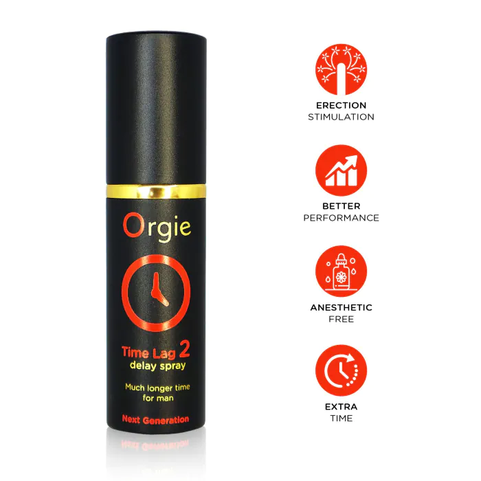 Спрей-пролонгатор Orgie Time Lag 2 Delay Spray, 10 мл, без анестетиків, з екстрактом даміани — фото 3