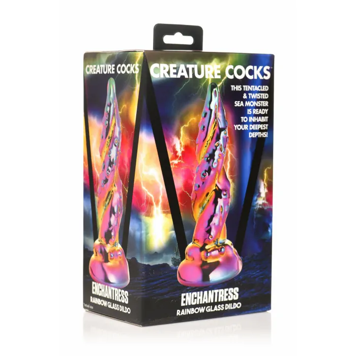 Фалоімітатор Creature Cocks Enchanting Rainbow Glass Dildo — фото 10