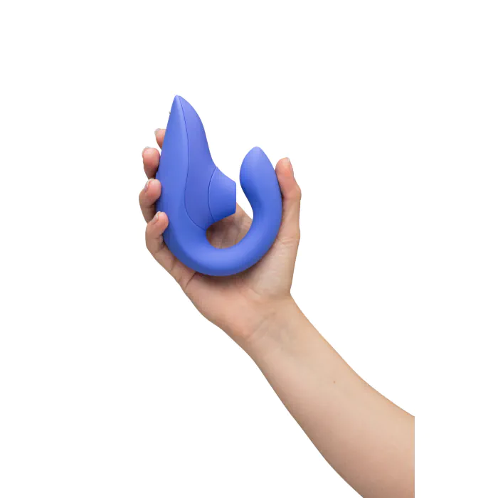 Вібратор кролик з вакуумною стимуляцією Womanizer Blend Vibrant Blue — фото 13