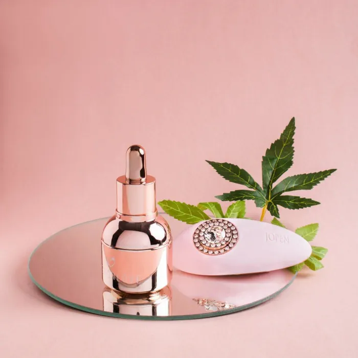 Подарунковий набір HighOnLove & JOPEN Objects of Desire краплі для клітора та вібратор з кристалами — фото 3