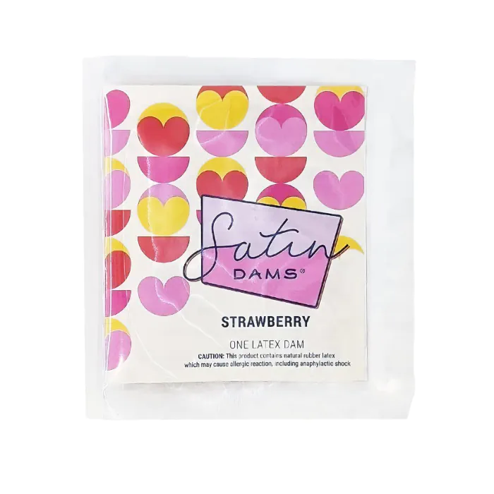 Латексна серветка для орального сексу Satin Dams Strawberry 1 шт