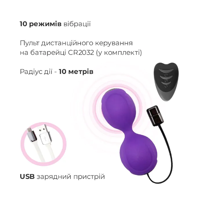 Вагінальні кульки з вібрацією Adrien Lastic Kegel Vibe — фото 3