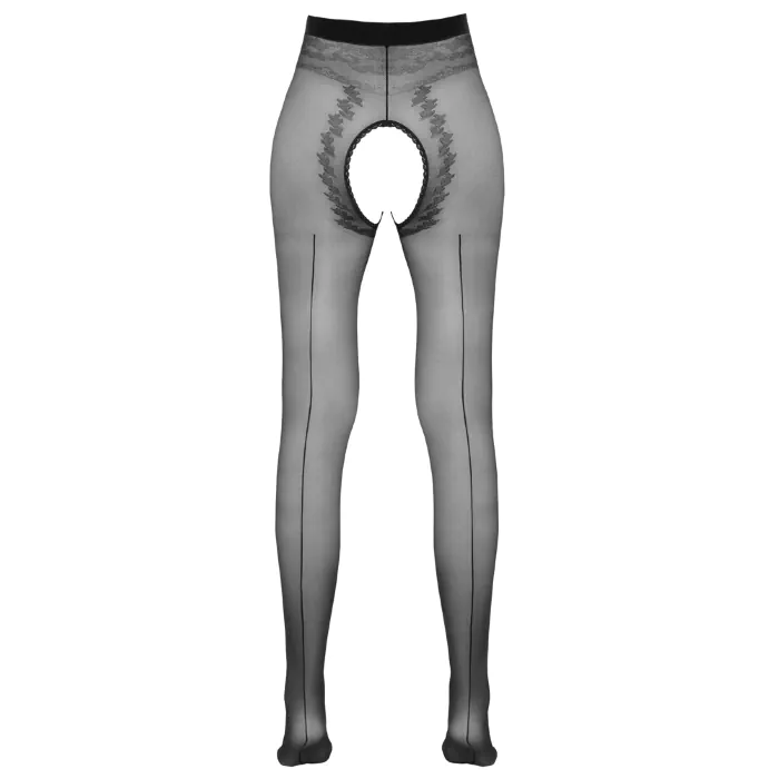 Колготки з доступом та декоративним швом Black by Cottelli Collection Stockings — фото 8