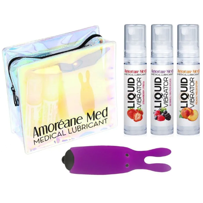 Набір рідких вібраторів Amoreane + міні вібратор Lastic pocket vibe — фото 2