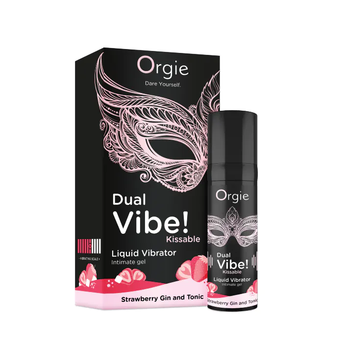Рідкий вібратор Orgie Dual Vibe! Strawberry Gin And Tonic 15 мл