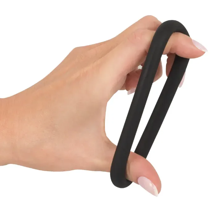 Ерекційне кільце Black Velvets Silicone Cock and Ball Loop — фото 4