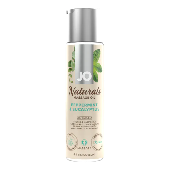 Масажне масло JO Naturals Peppermint & Eucalyptus 120 мл — фото 2