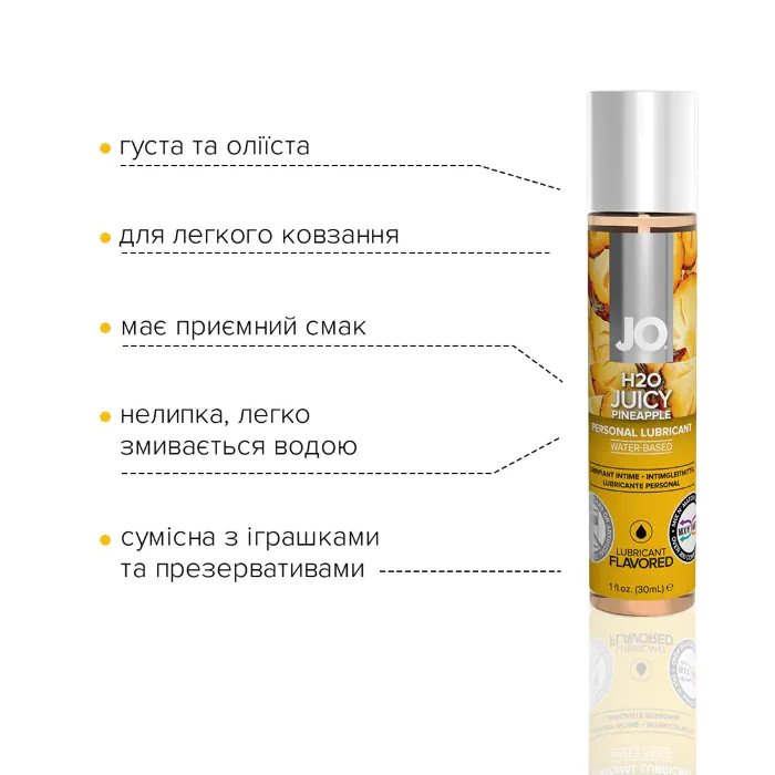 Лубрикант JO H2O Juicy Pineapple 30 мл — фото 4