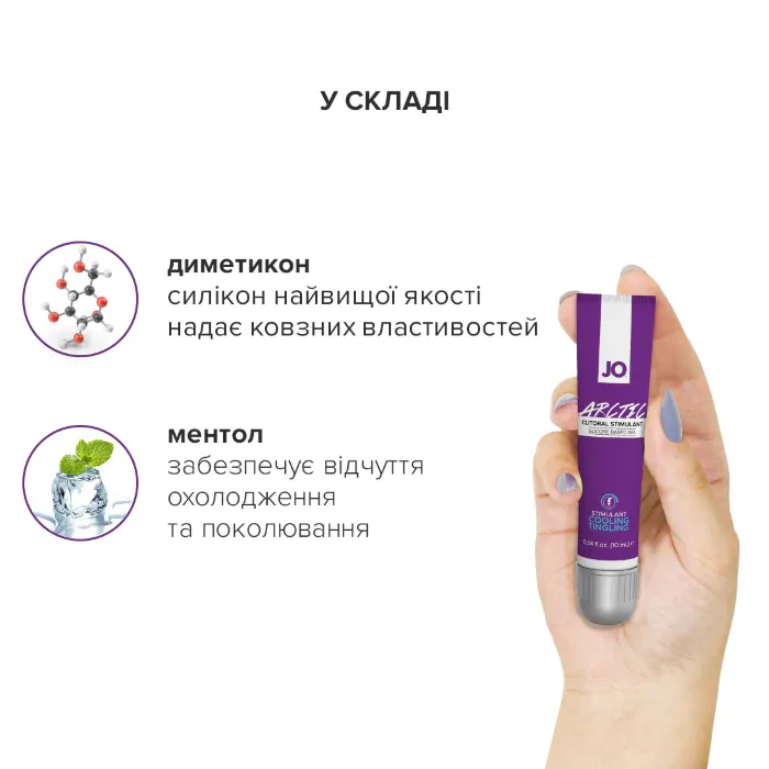 Стимулюючий крем з ефектом охолодження JO For Her Clitoral Stimulant Cooling Arctic 10 мл — фото 4