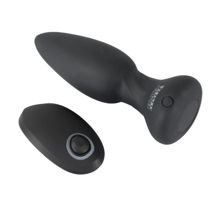 Анальна пробка Black Velvets RC Rotating & Vibrating Plug Black — фото 2