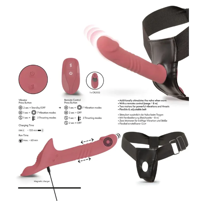 Страпон You2Toys Strap-On Set Pink — фото 13