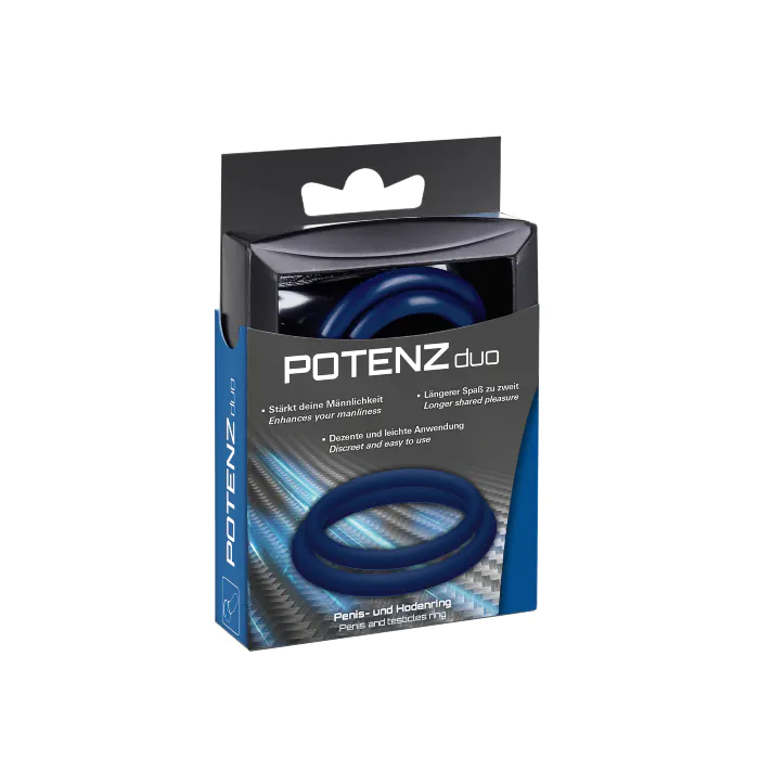 Набір ерекційних кілець Joydivision POTENZduo S Blue — фото 2