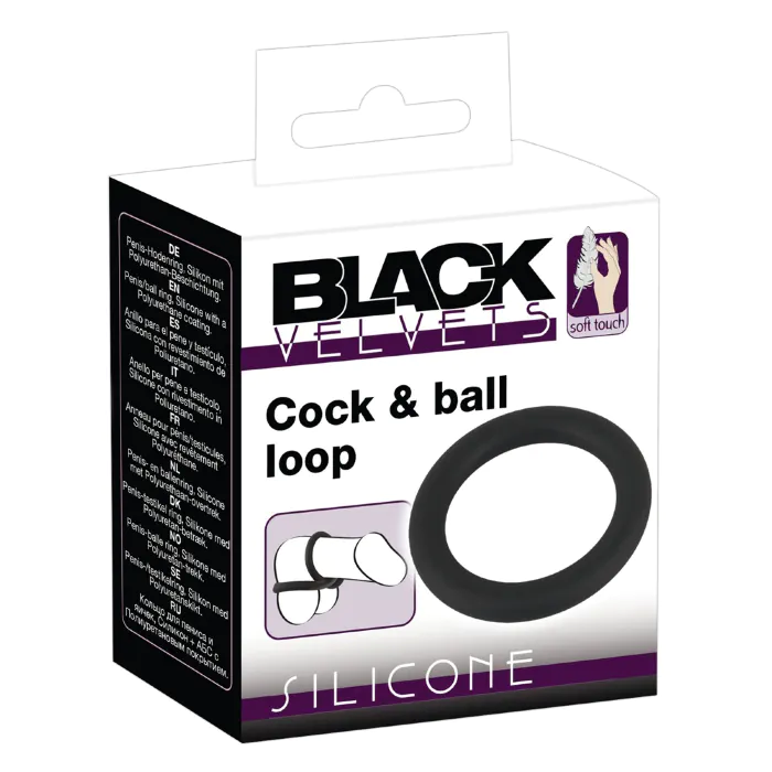 Ерекційне кільце Black Velvets Silicone Cock and Ball Loop — фото 6