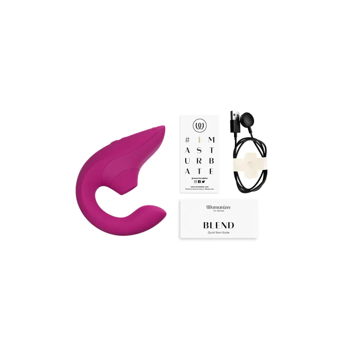 Вібратор кролик з вакуумною стимуляцією Womanizer Blend Vibrant Pink — фото 18