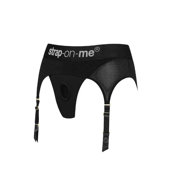Труси для страпону з підв'язками для панчох Strap-On-Me REBEL HARNESS - L — фото 2