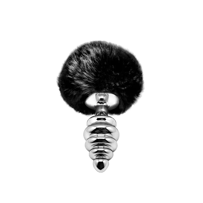 Анальна пробка Alive Fluffy Twist Plug M Black