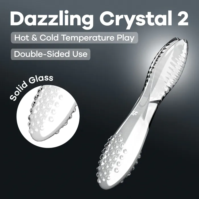 Двосторонній скляний дилдо Satisfyer Dazzling Crystal 2 Transparent — фото 7