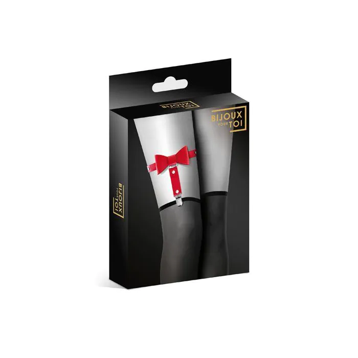 Гартер на ногу Bijoux Pour Toi WITH BOW Red — фото 3