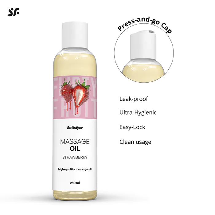 Масажна олія Satisfyer Massage Oil Strawberry 250 мл — фото 4