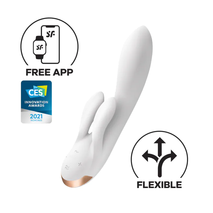 Смарт вібратор Satisfyer Double Flex White