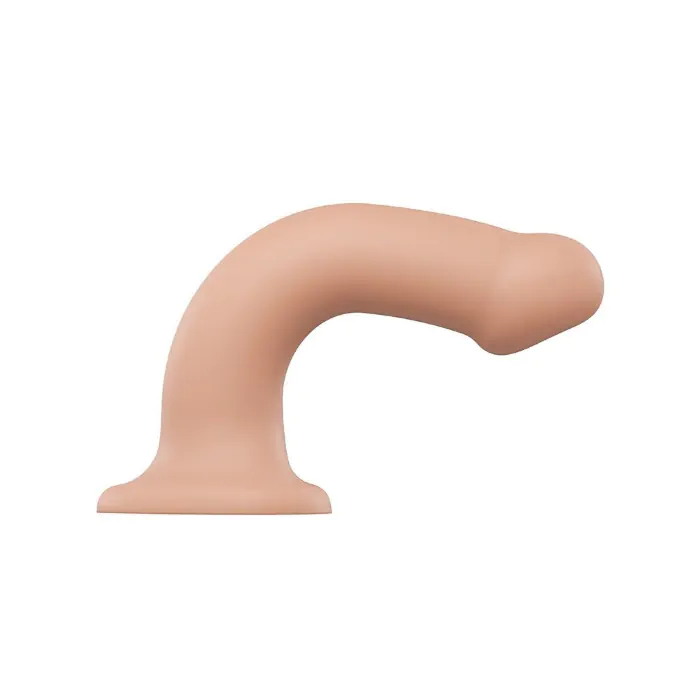 Насадка для страпону Strap-On-Me Dual Density Dildo Flesh L, діаметр 3,7см, двошарова, гнучка — фото 2