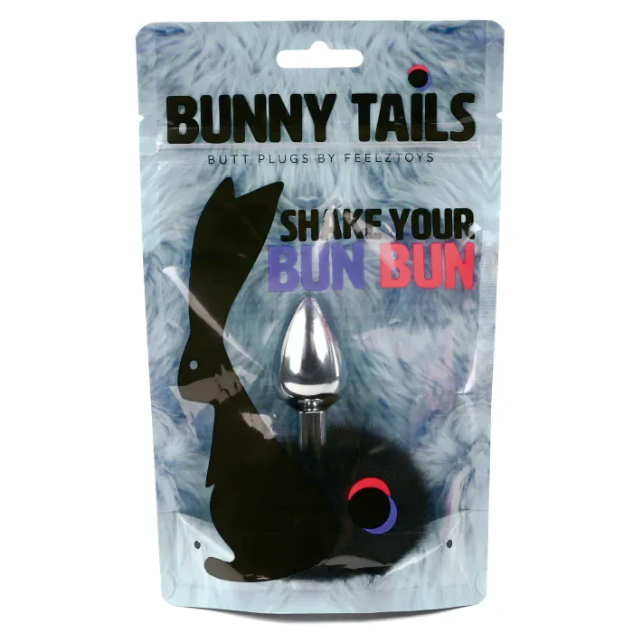 Анальна пробка FeelzToys Bunny Tails Butt Plug Black — фото 5