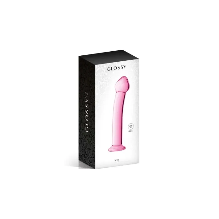 Скляний фалоімітатор №14 PINK Glossy Toys