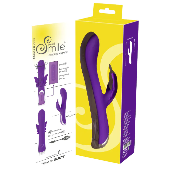 Вібратор Sweet Smile Rechargeable Rotating Purple — фото 7