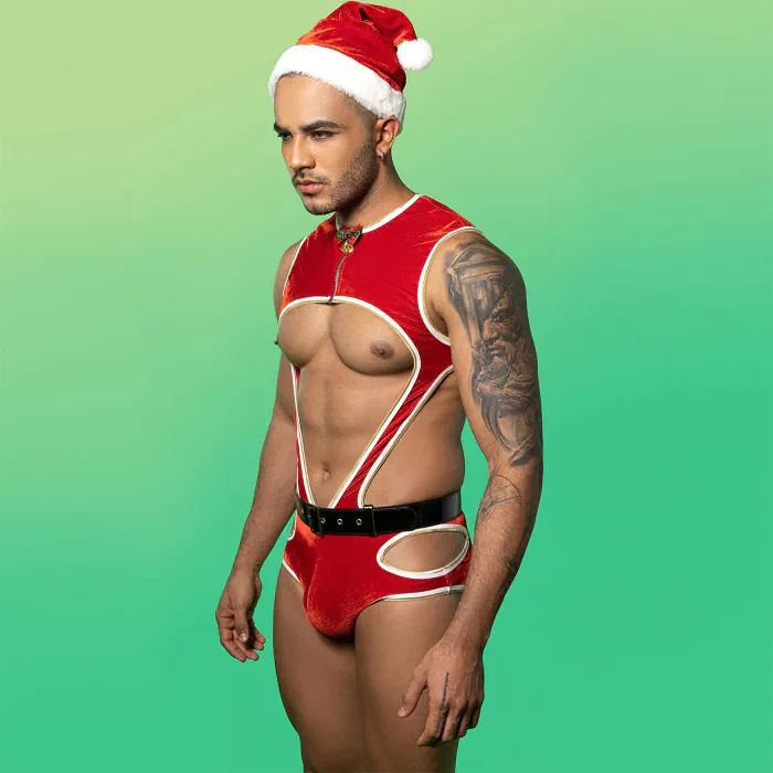 Новорічний чоловічий еротичний костюм JSY Sexy Lingerie Christmas Suit 9132 One Size — фото 4