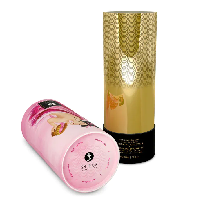 Пінлива сіль для ванни Shunga Dead Sea salt Oriental Crystals Organic Rose Petal 500 г — фото 4