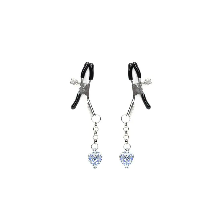 Затискачі для сосків Liebe Seele Glow-in-dark Nipple Clamps Blue
