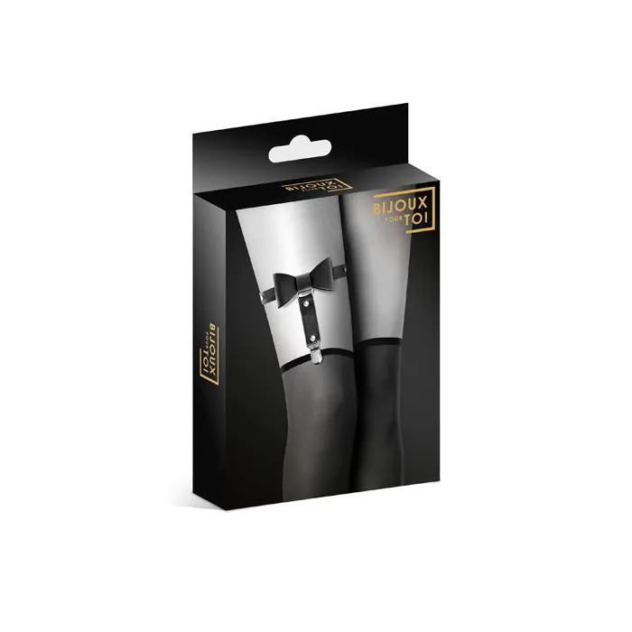 Гартер на ногу Bijoux Pour Toi WITH BOW Black — фото 2