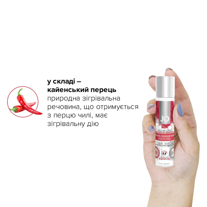 Розігріваючий масажний гель-лубрикант JO All-in-one Warming 30 мл — фото 4