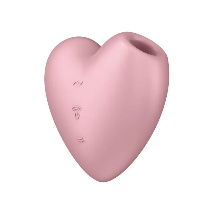Вакуумний стимулятор з вібрацією Satisfyer Cutie Heart Light Red