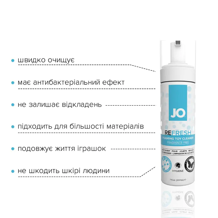 Пінка для очищення іграшок JO Refresh 207 мл — фото 4