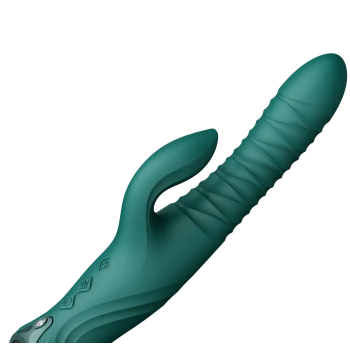 Смарт пульсатор-кролик з вібрацією Zalo Mose 2 Turquoise Green — фото 11