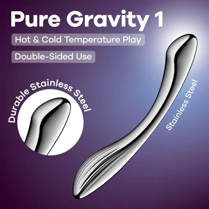 Металевий дилдо Satisfyer Pure Gravity 1 — фото 6