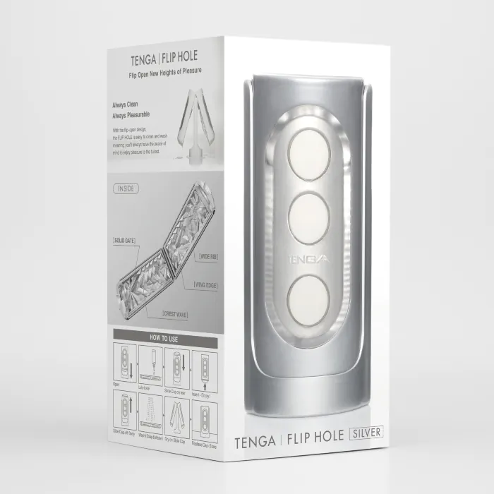 Мастурбатор Tenga Flip Hole Silver — фото 6
