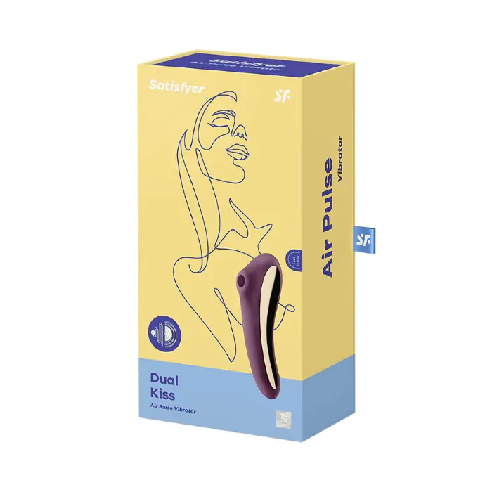 Вакуумний стимулятор з вібрацією Satisfyer Dual Kiss Wine Red — фото 5
