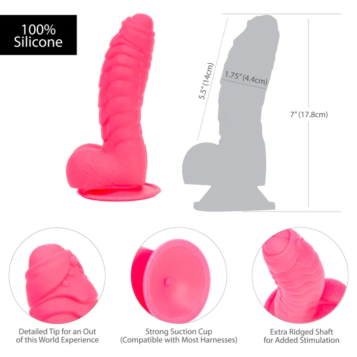 Фалоімітатор Addiction Tom 7" Dildo With Balls Pink — фото 5