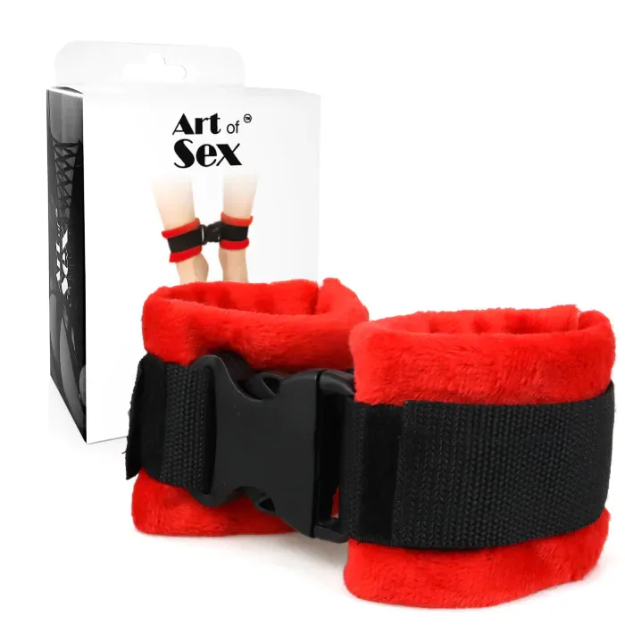 Поножи Art of Sex Ankle Cuffs Soft Touch Red — фото 3