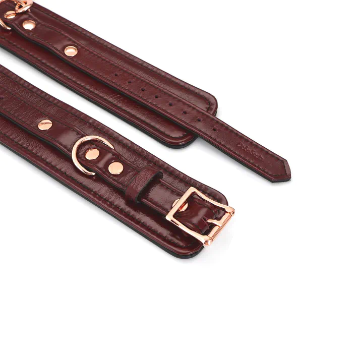 Шкіряні поножі Liebe Seele Wine Red Ankle Cuffs — фото 6
