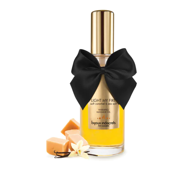Розігріваюче масло Bijoux Indiscrets Light my Fire Caramel&Sea salt