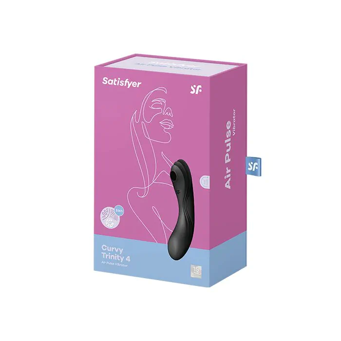 Вакуумний стимулятор з вібрацією Satisfyer Curvy Trinity 4 Black — фото 5