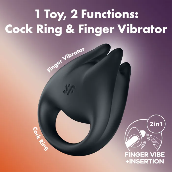 Вібратор на палець та ерекційне кільце 2в1 Satisfyer Perfect Pair 1 — фото 8