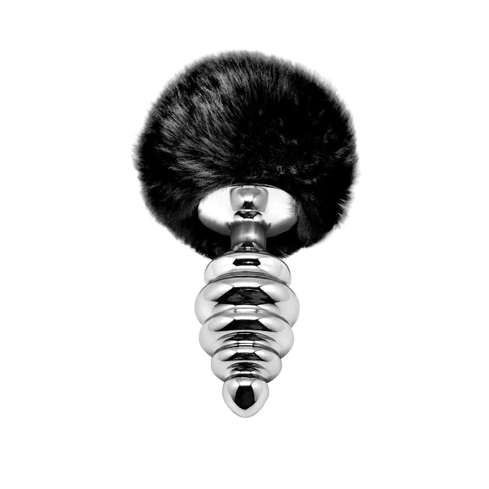Анальна пробка Alive Fluffy Twist Plug L Black