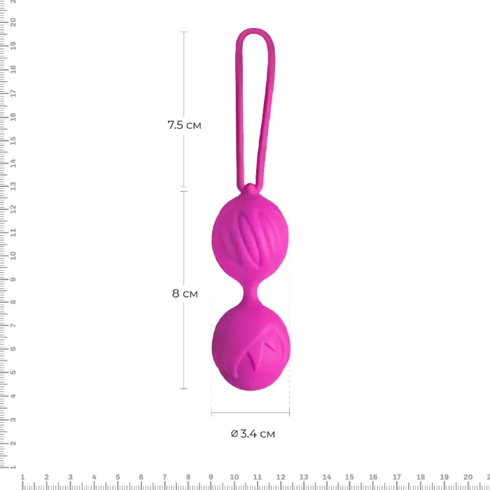Вагінальні кульки Adrien Lastic Geisha Lastic Balls Mini Magenta S — фото 2