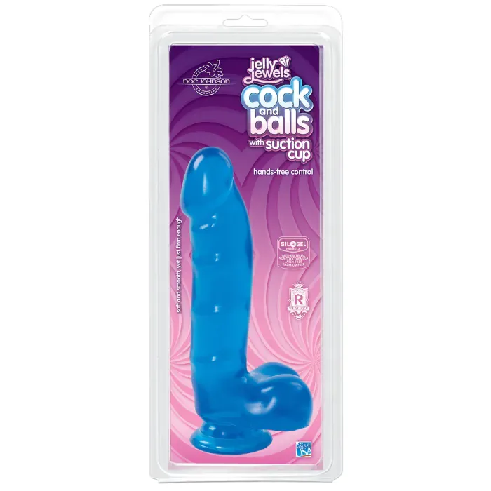 Фалоімітатор Doc Johnson Jelly Jewels Cock & Balls — фото 2