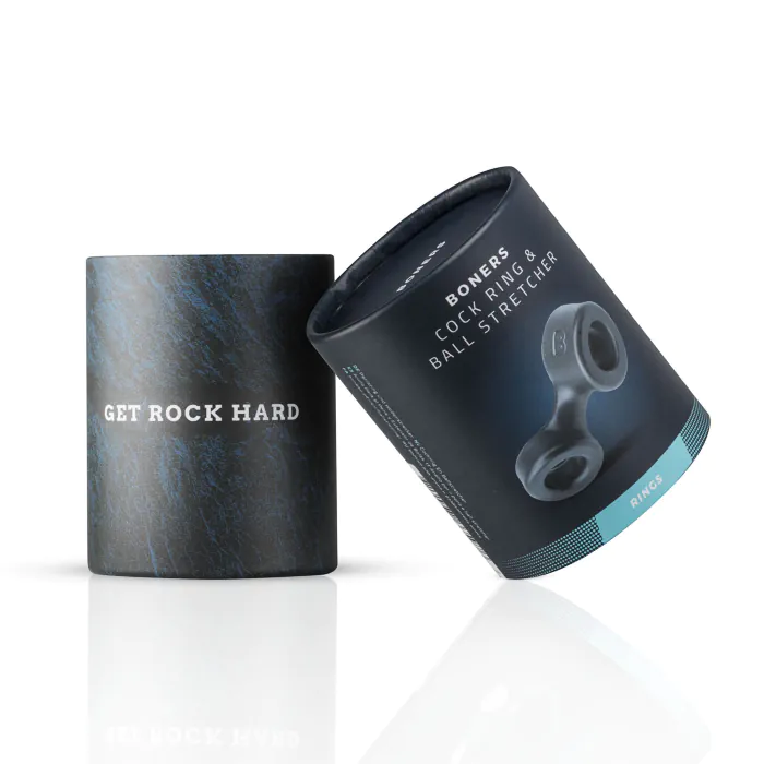 Ерекційне кільце Boners Cock Ring And Ball Stretcher Grey — фото 2