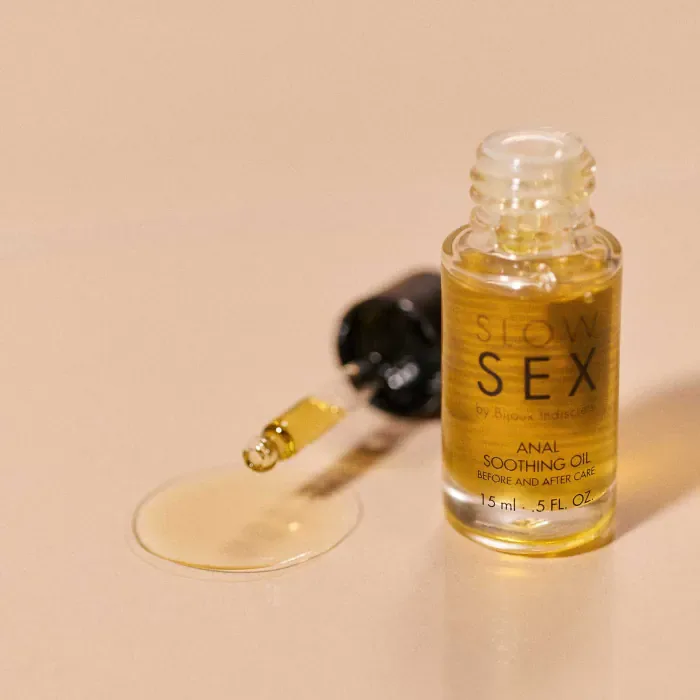 Заспокійлива олія для анального сексу Bijoux Indiscrets Slow Sex Anal Soothing Oil Before & After 15 мл — фото 3